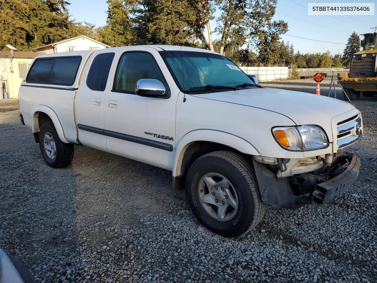 2003 Toyota Tundra Access Cab Sr5 VIN: 5TBBT44133S376406 Lot: 75458174