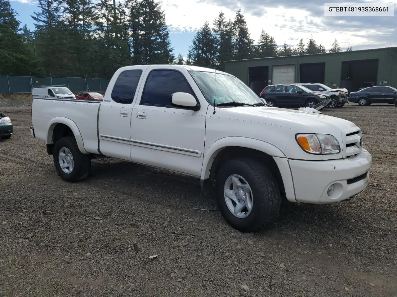 2003 Toyota Tundra Access Cab Limited VIN: 5TBBT48193S368661 Lot: 75907574