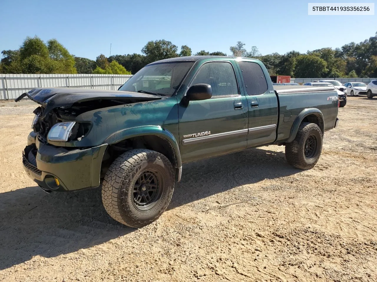 2003 Toyota Tundra Access Cab Sr5 VIN: 5TBBT44193S356256 Lot: 76154534