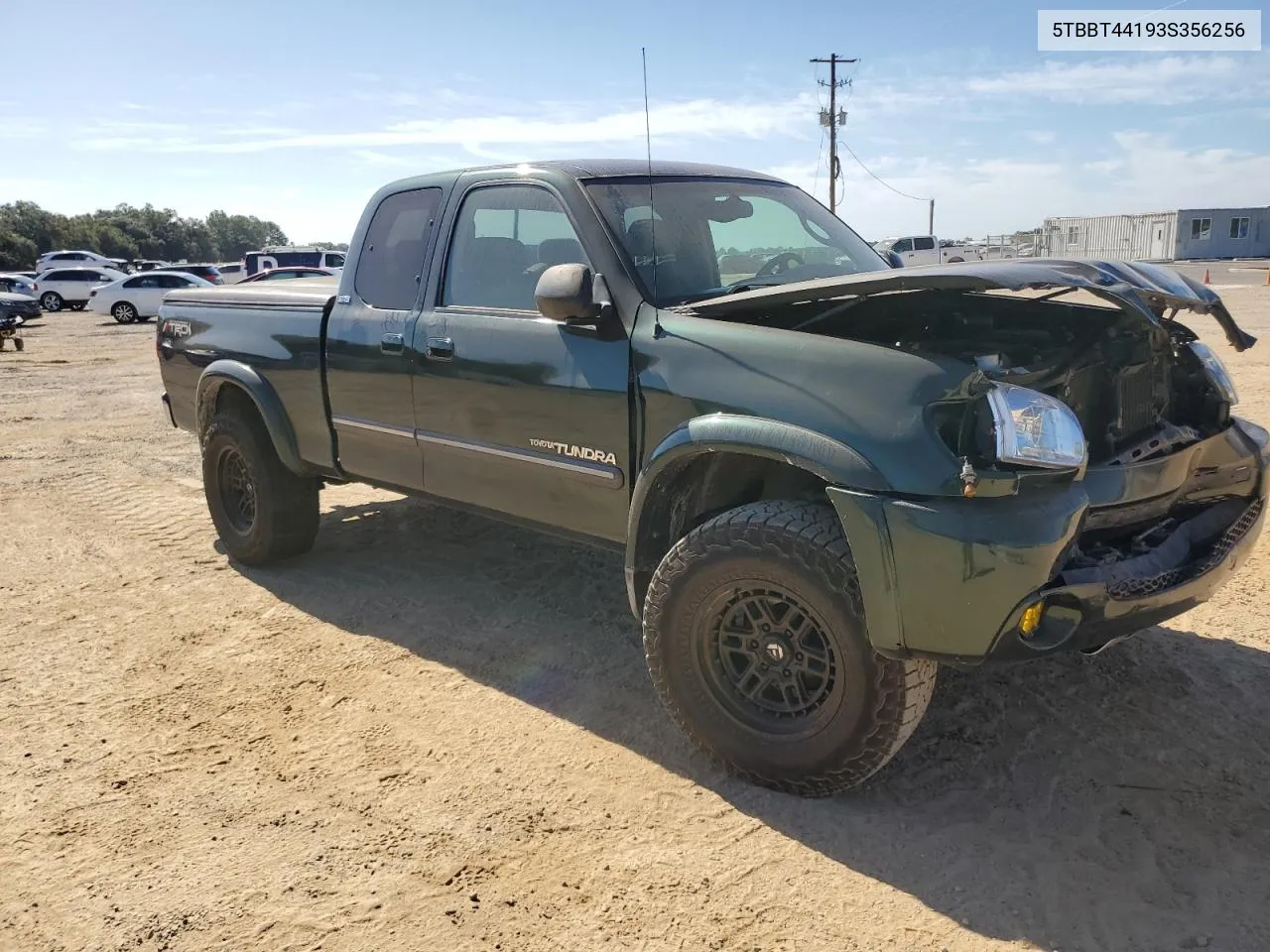 2003 Toyota Tundra Access Cab Sr5 VIN: 5TBBT44193S356256 Lot: 76154534