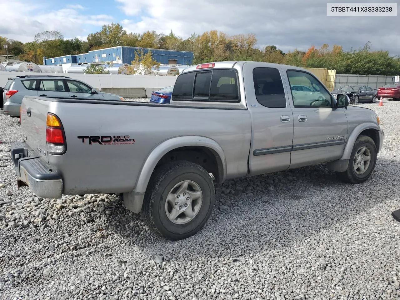 2003 Toyota Tundra Access Cab Sr5 VIN: 5TBBT441X3S383238 Lot: 76158874