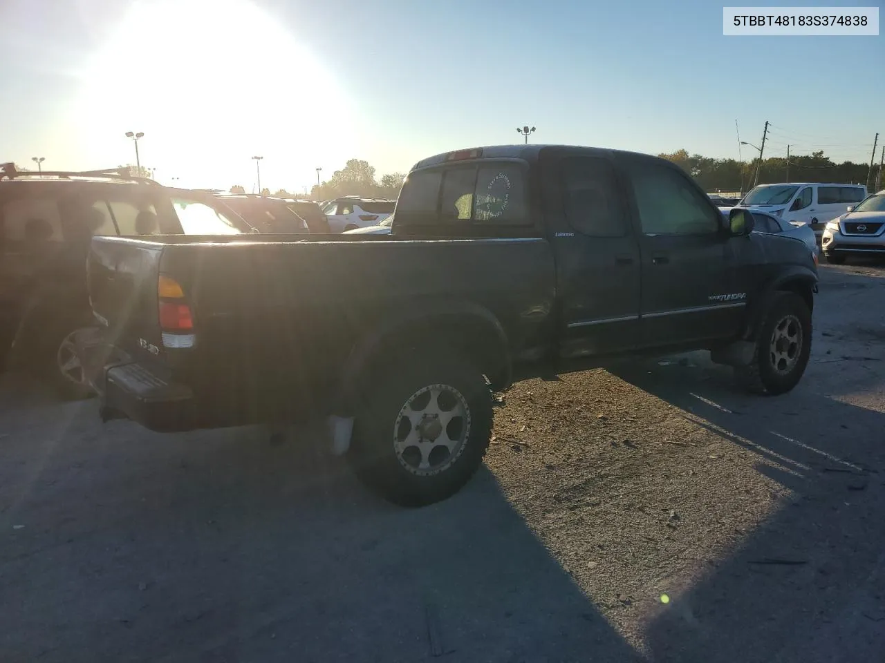 2003 Toyota Tundra Access Cab Limited VIN: 5TBBT48183S374838 Lot: 76271444