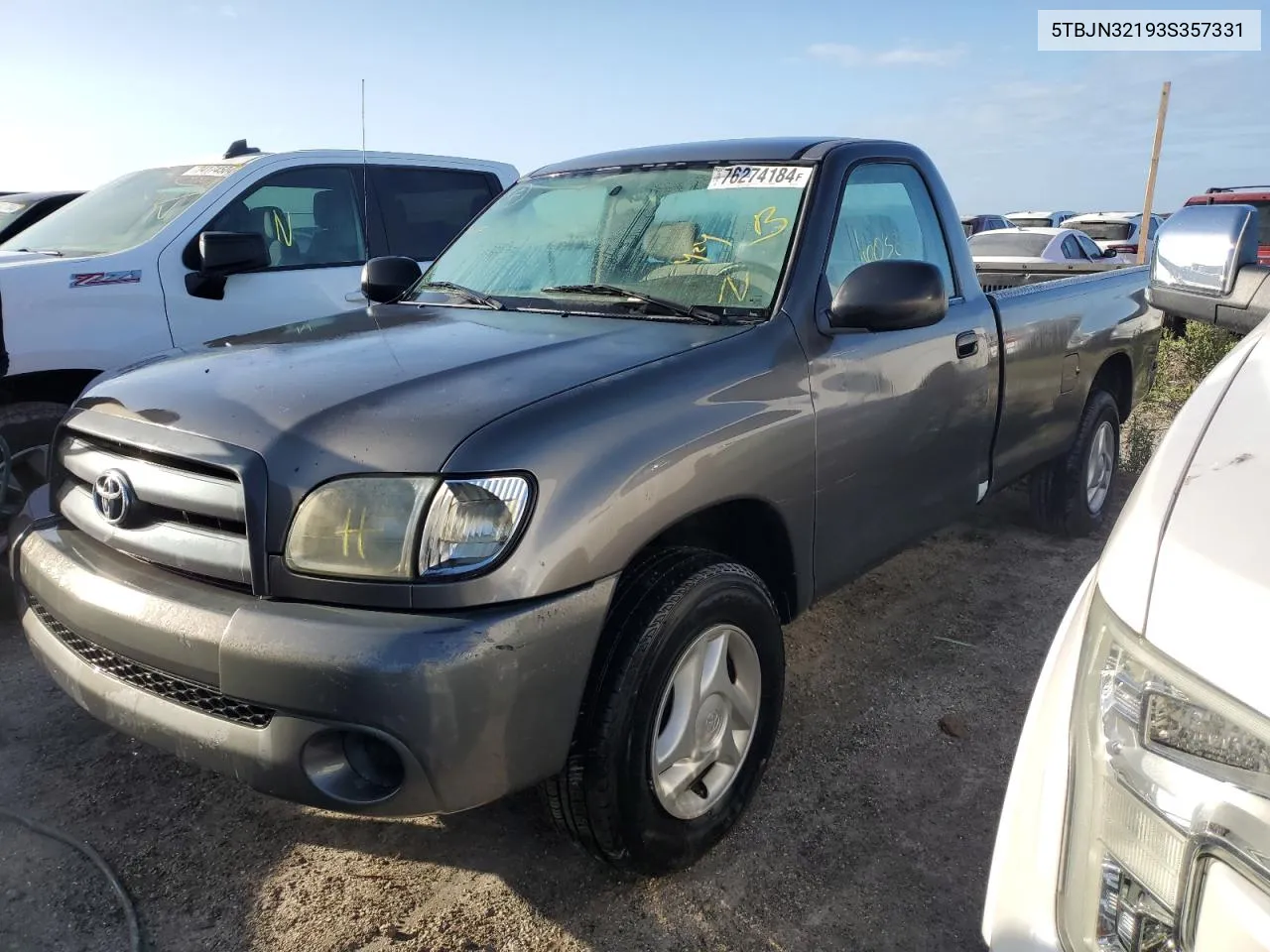 2003 Toyota Tundra VIN: 5TBJN32193S357331 Lot: 76274184