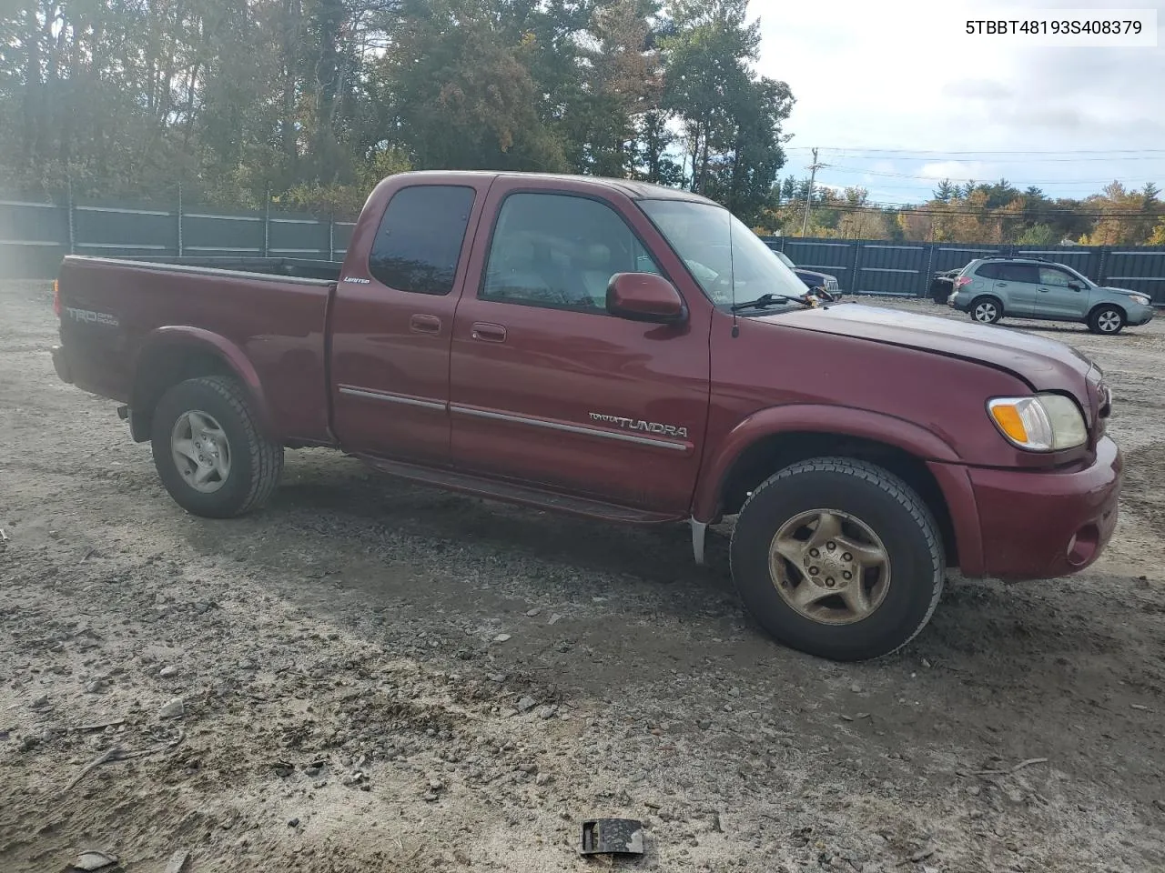 5TBBT48193S408379 2003 Toyota Tundra Access Cab Limited