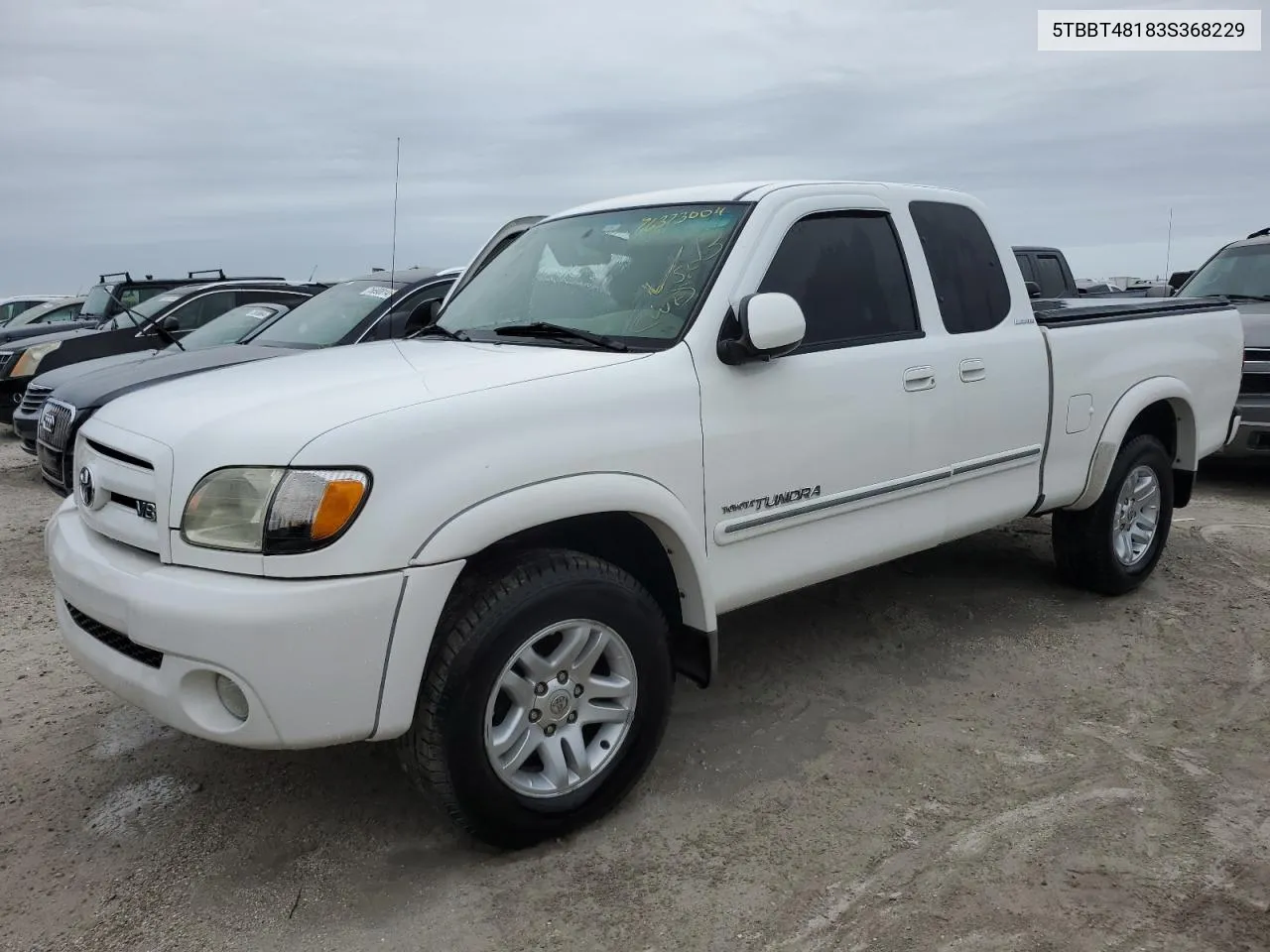 2003 Toyota Tundra Access Cab Limited VIN: 5TBBT48183S368229 Lot: 76373004