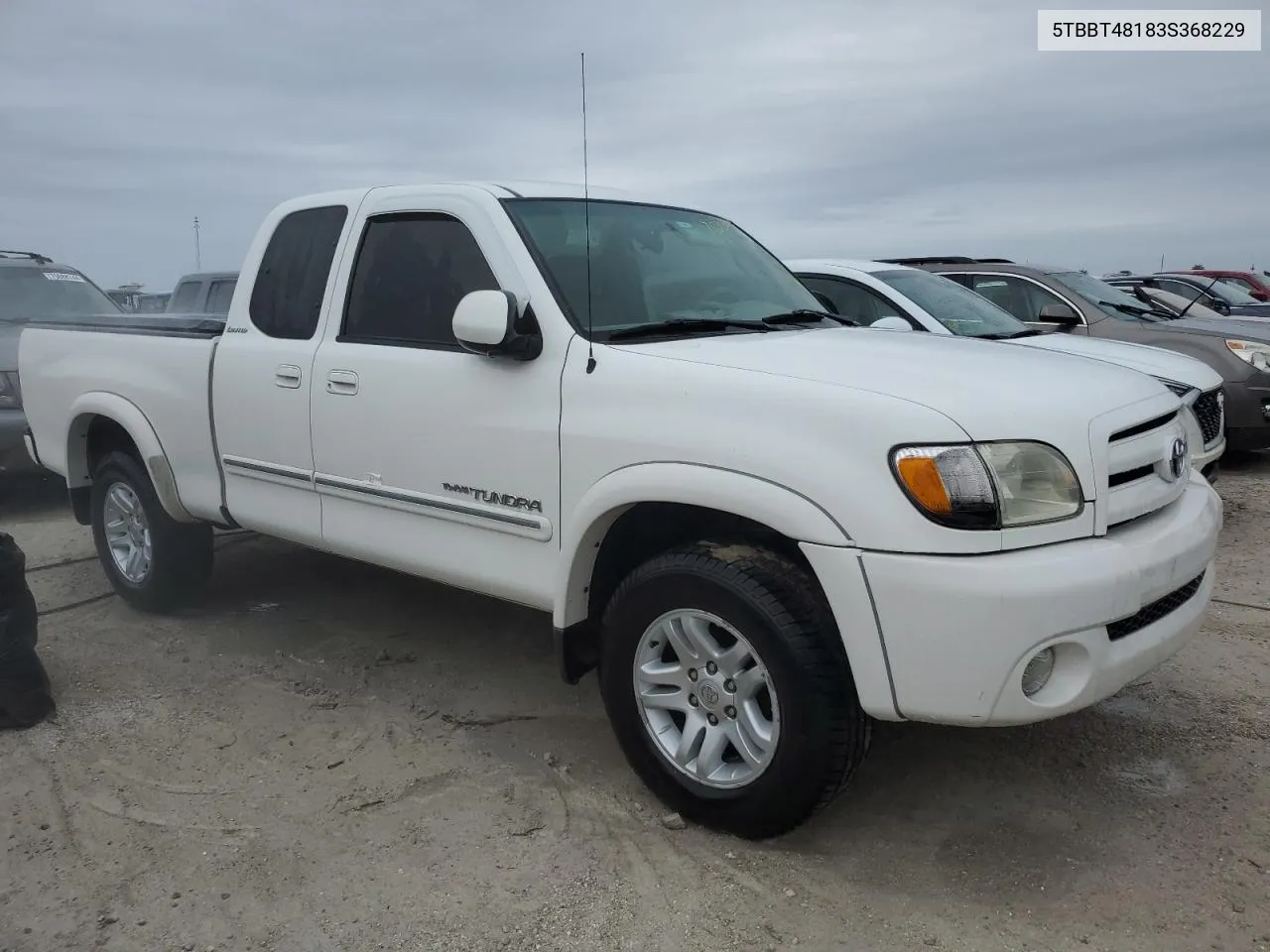 2003 Toyota Tundra Access Cab Limited VIN: 5TBBT48183S368229 Lot: 76373004