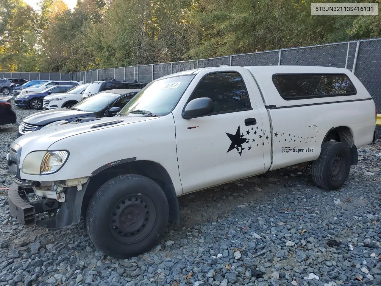 2003 Toyota Tundra VIN: 5TBJN32113S416131 Lot: 76679614