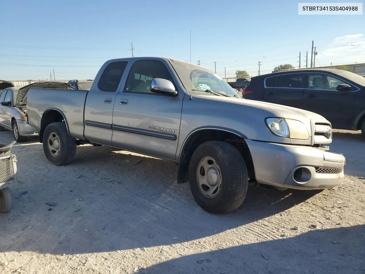 2003 Toyota Tundra Access Cab Sr5 VIN: 5TBRT34153S404988 Lot: 76810654