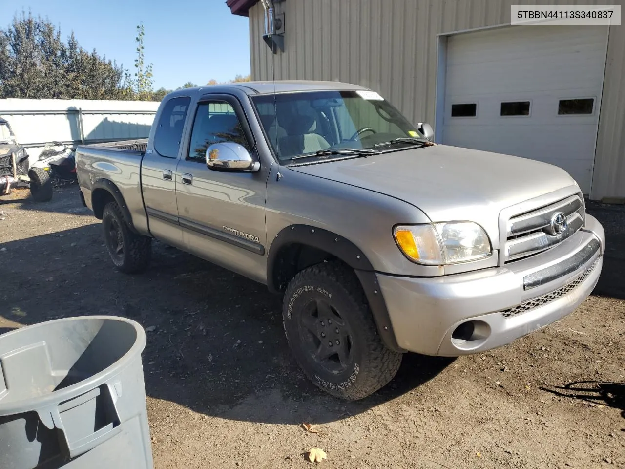 2003 Toyota Tundra Access Cab Sr5 VIN: 5TBBN44113S340837 Lot: 76837654