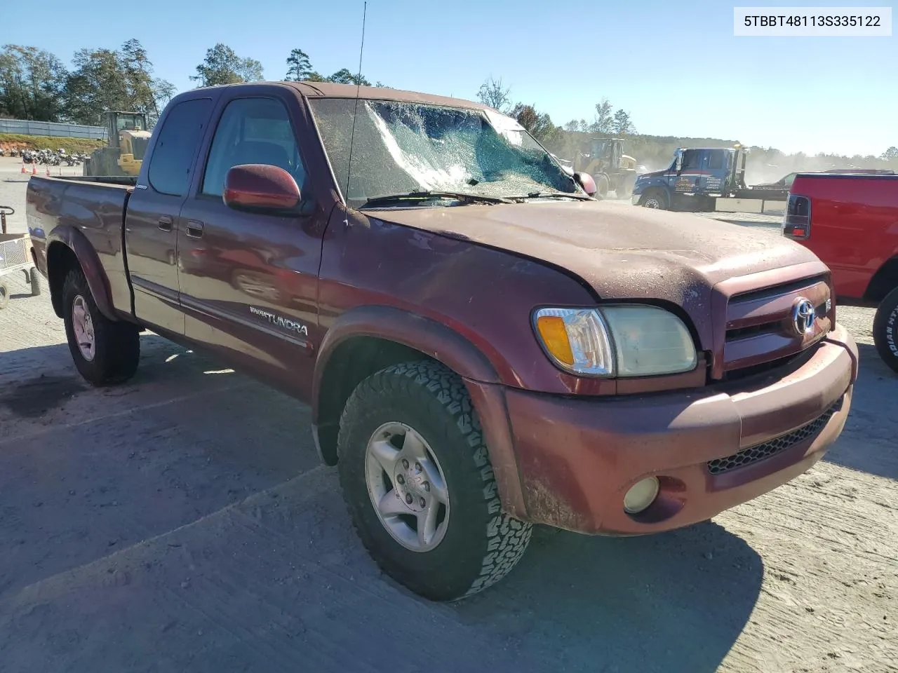 2003 Toyota Tundra Access Cab Limited VIN: 5TBBT48113S335122 Lot: 76908114