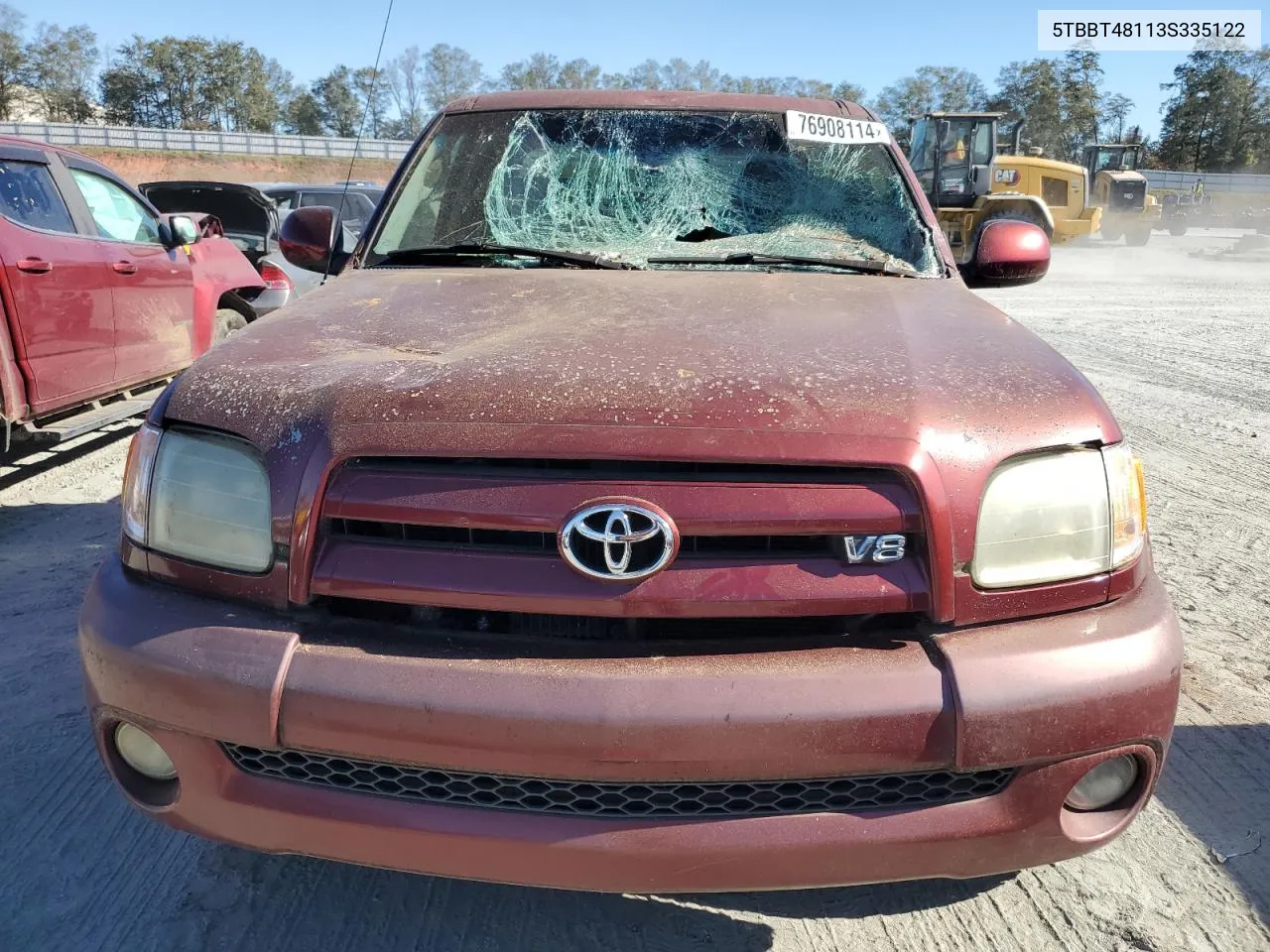 2003 Toyota Tundra Access Cab Limited VIN: 5TBBT48113S335122 Lot: 76908114