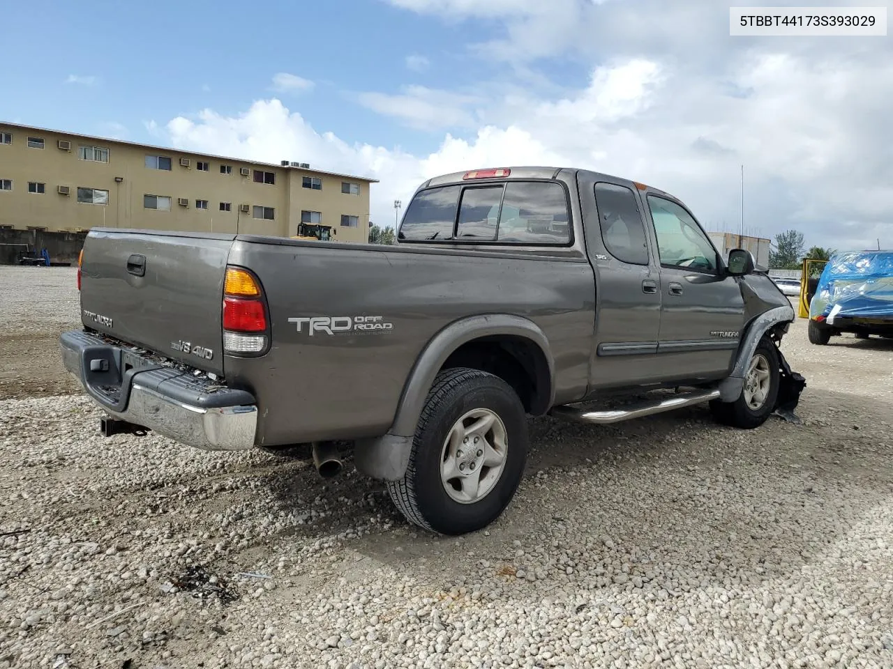 2003 Toyota Tundra Access Cab Sr5 VIN: 5TBBT44173S393029 Lot: 77100934