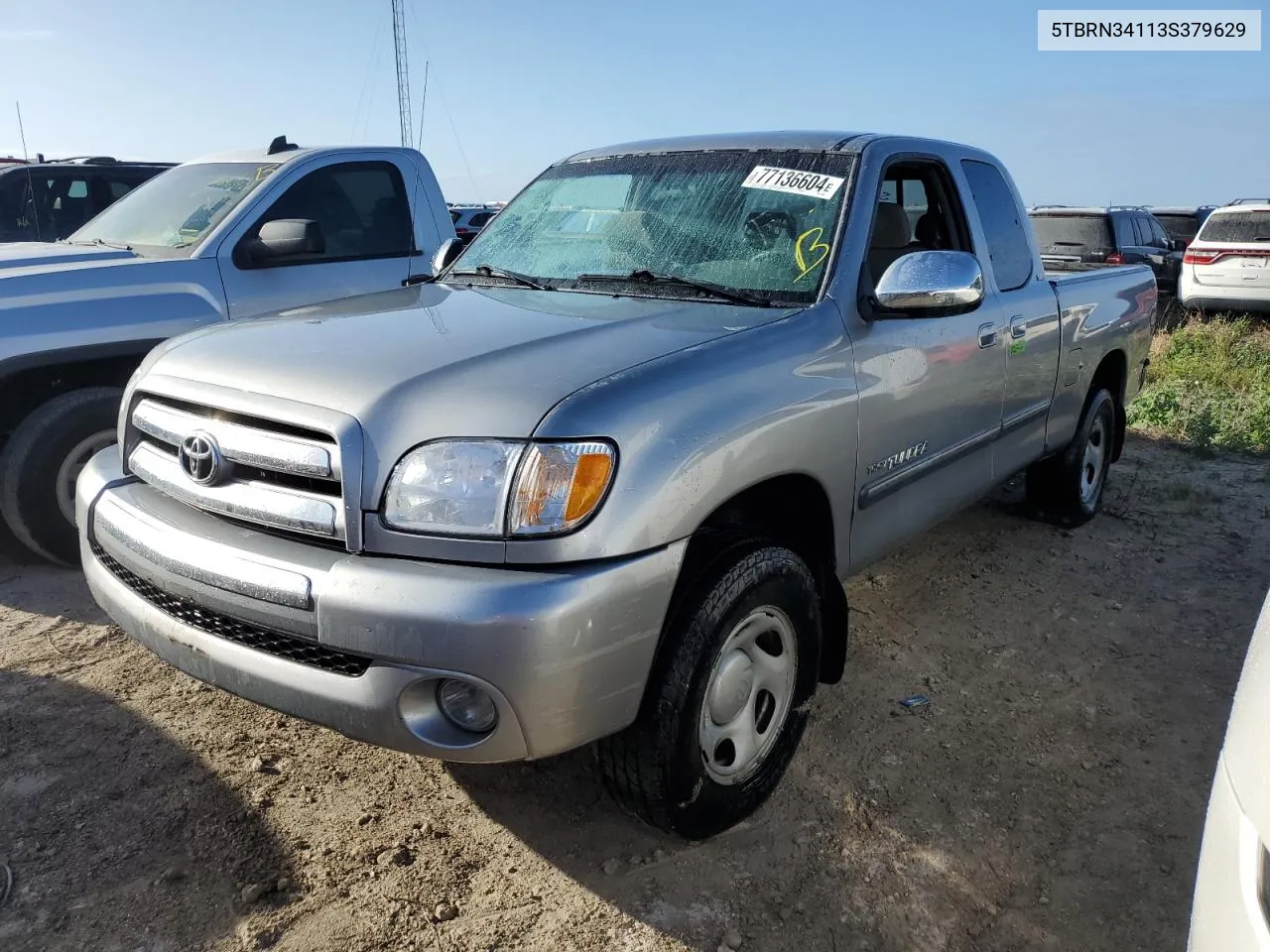 2003 Toyota Tundra Access Cab Sr5 VIN: 5TBRN34113S379629 Lot: 77136604