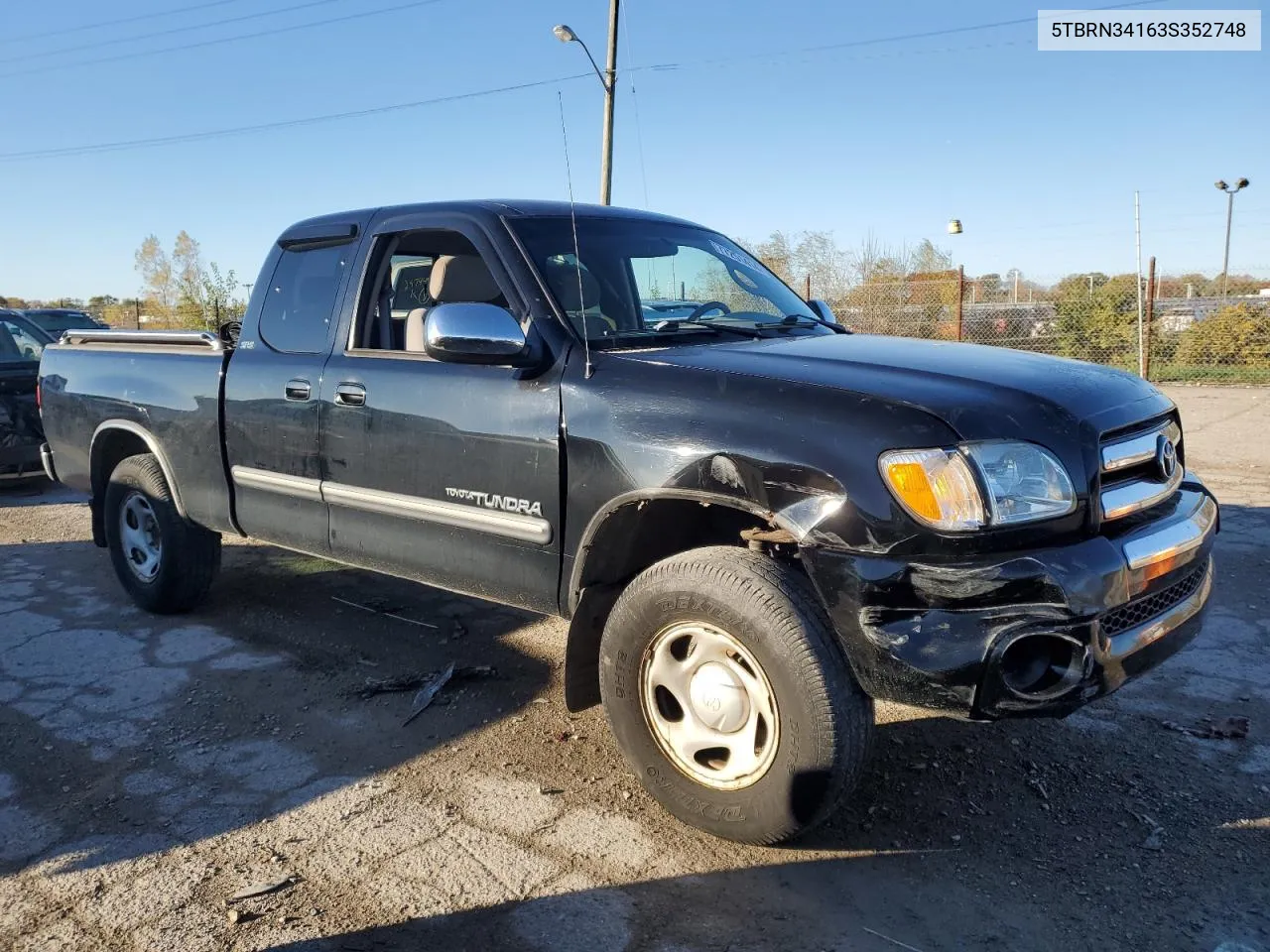 2003 Toyota Tundra Access Cab Sr5 VIN: 5TBRN34163S352748 Lot: 77251414