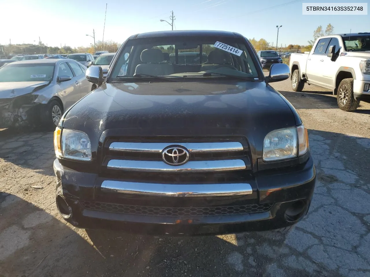 2003 Toyota Tundra Access Cab Sr5 VIN: 5TBRN34163S352748 Lot: 77251414