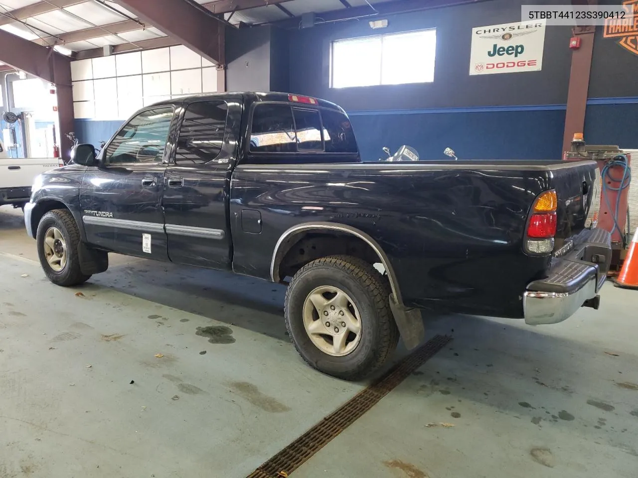 2003 Toyota Tundra Access Cab Sr5 VIN: 5TBBT44123S390412 Lot: 77729284