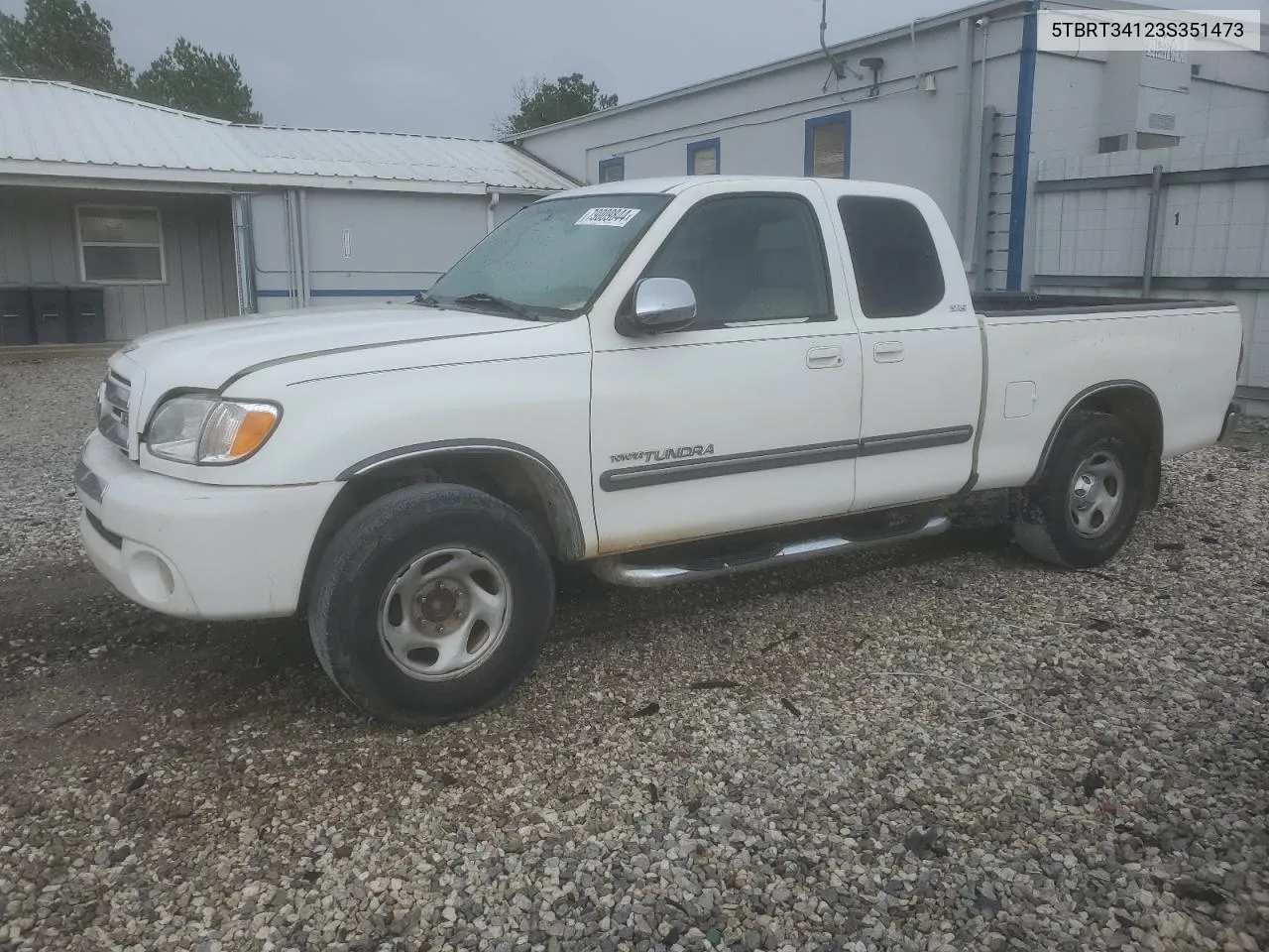 2003 Toyota Tundra Access Cab Sr5 VIN: 5TBRT34123S351473 Lot: 79009844