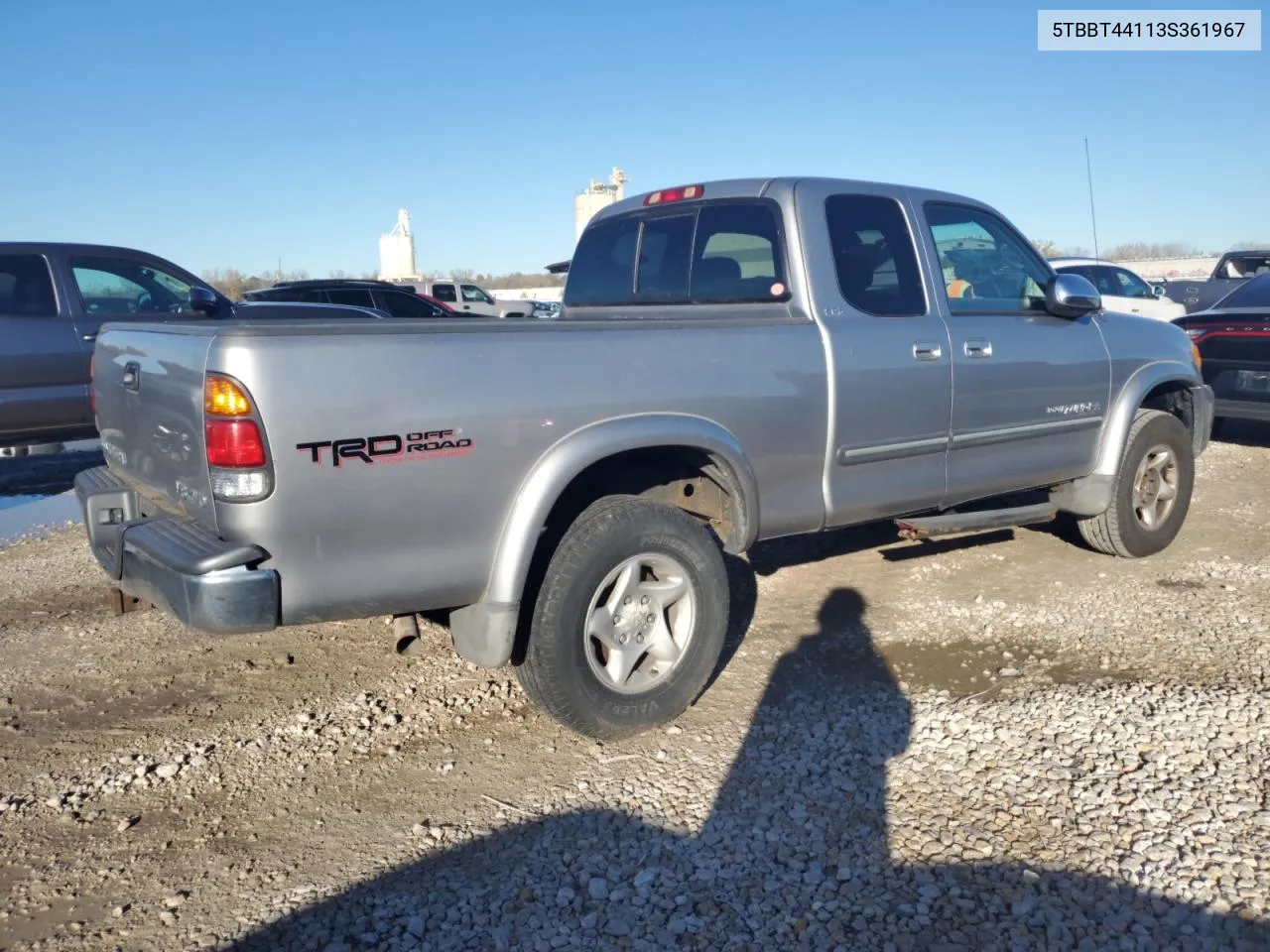 2003 Toyota Tundra Access Cab Sr5 VIN: 5TBBT44113S361967 Lot: 79738584