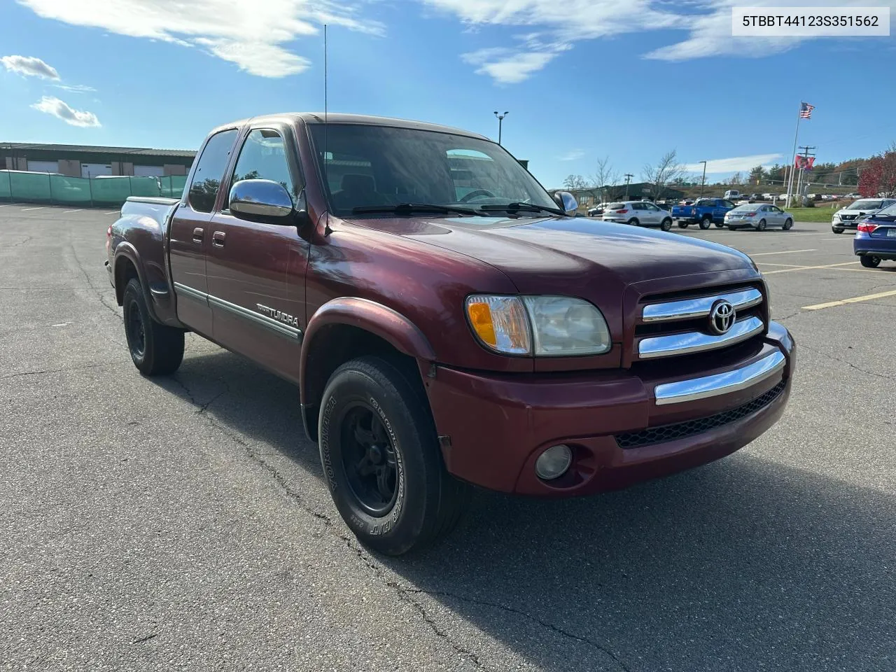 2003 Toyota Tundra Access Cab Sr5 VIN: 5TBBT44123S351562 Lot: 79877424