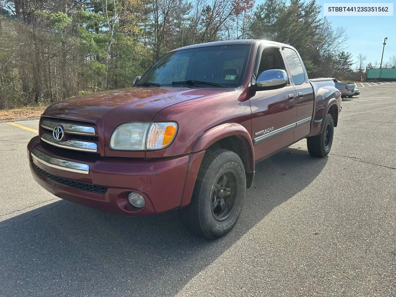 2003 Toyota Tundra Access Cab Sr5 VIN: 5TBBT44123S351562 Lot: 79877424