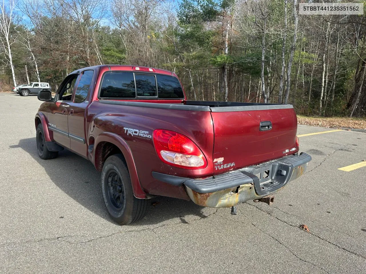 2003 Toyota Tundra Access Cab Sr5 VIN: 5TBBT44123S351562 Lot: 79877424