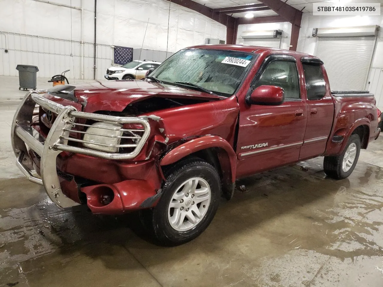 2003 Toyota Tundra Access Cab Limited VIN: 5TBBT48103S419786 Lot: 79920244