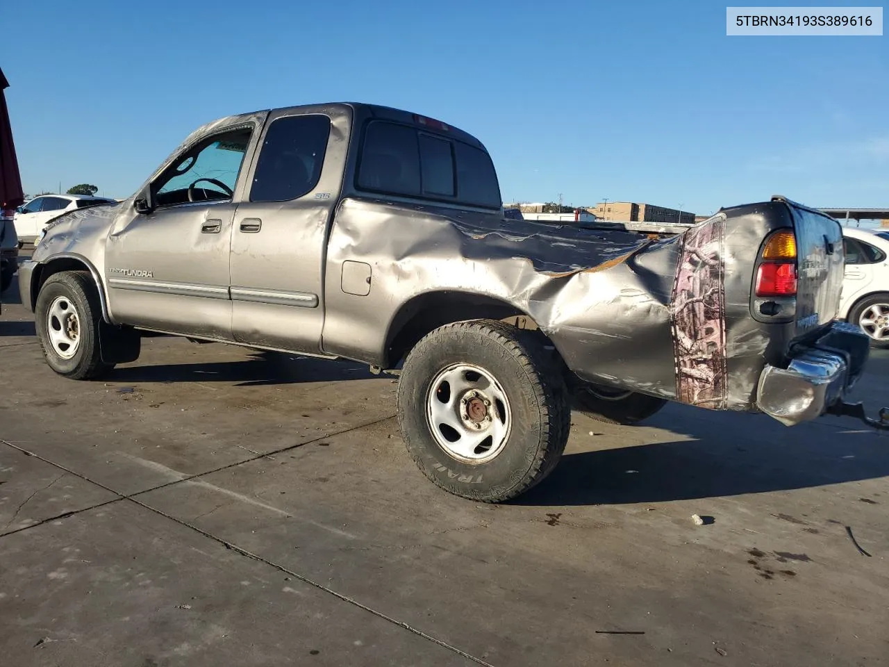 2003 Toyota Tundra Access Cab Sr5 VIN: 5TBRN34193S389616 Lot: 80069454