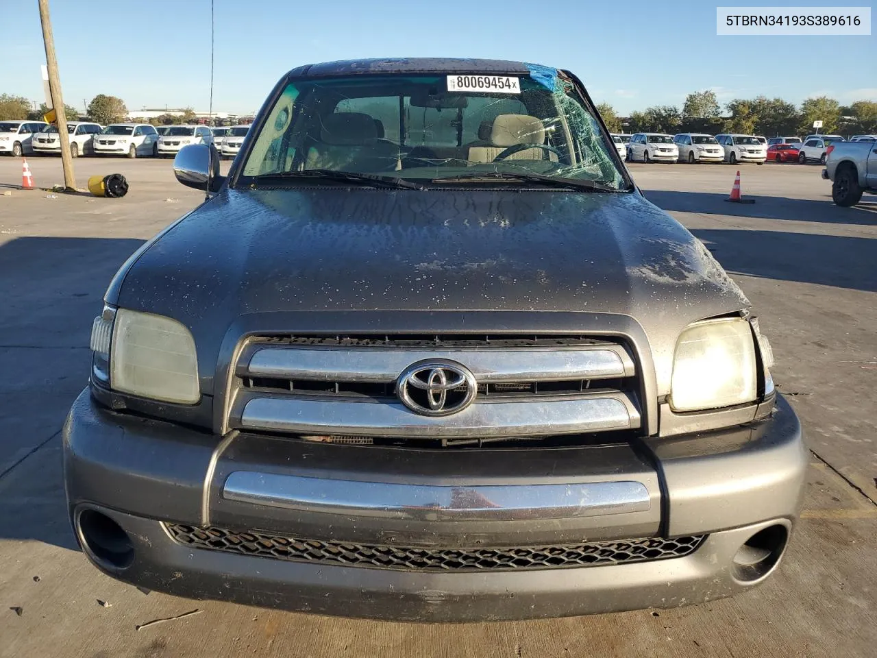 2003 Toyota Tundra Access Cab Sr5 VIN: 5TBRN34193S389616 Lot: 80069454