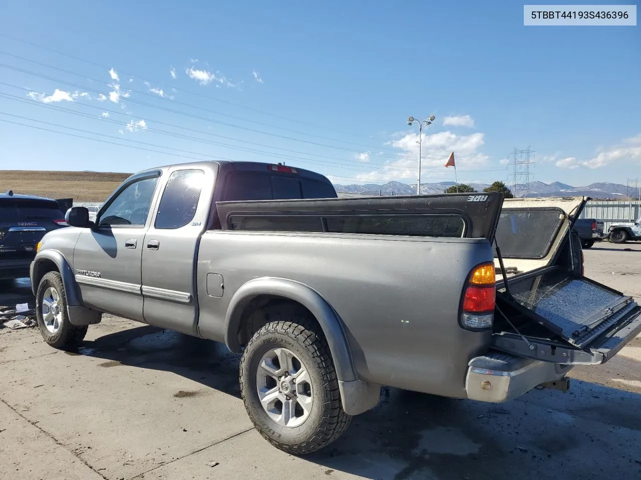 2003 Toyota Tundra Access Cab Sr5 VIN: 5TBBT44193S436396 Lot: 80547054