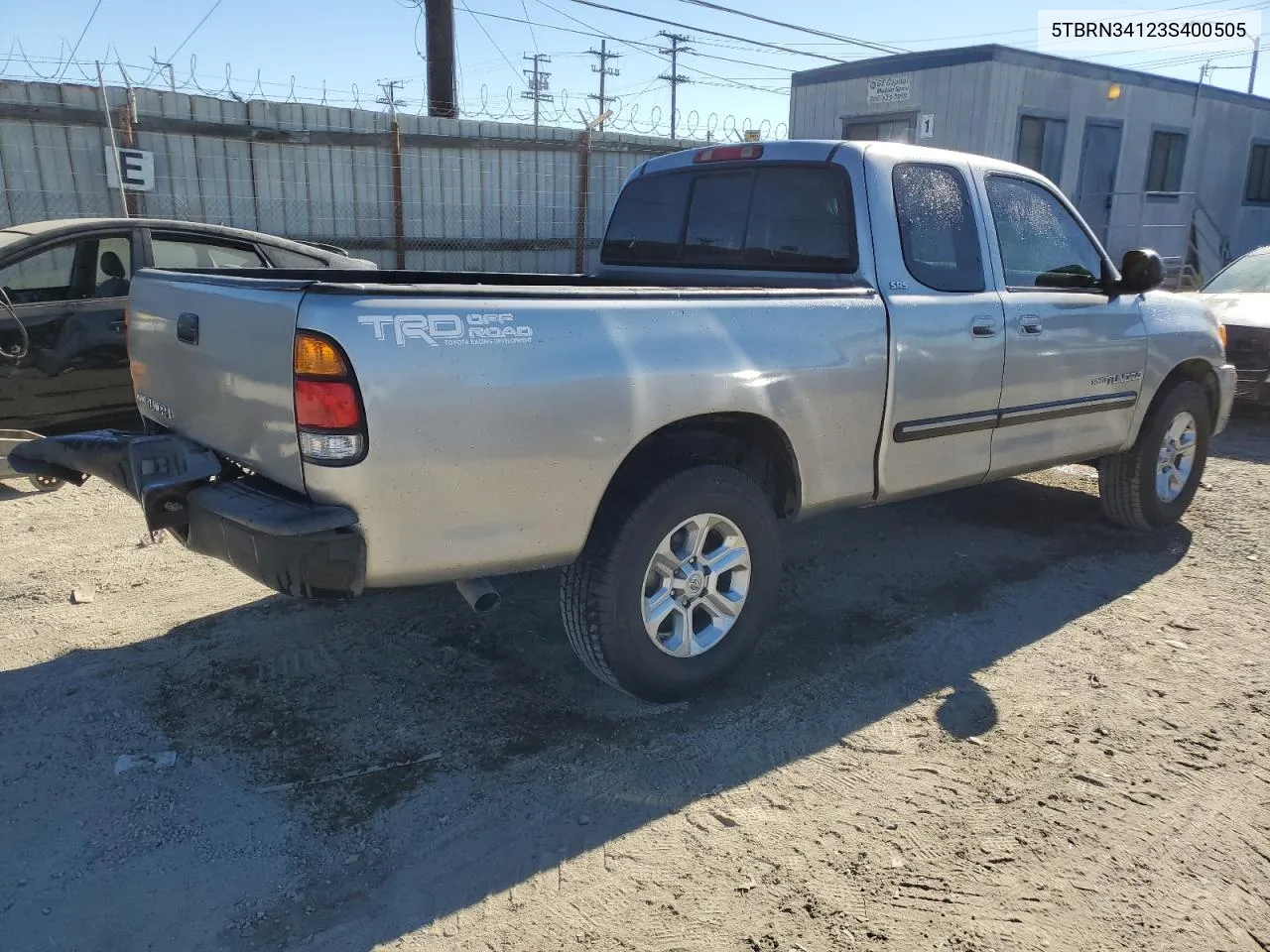 2003 Toyota Tundra Access Cab Sr5 VIN: 5TBRN34123S400505 Lot: 80791484