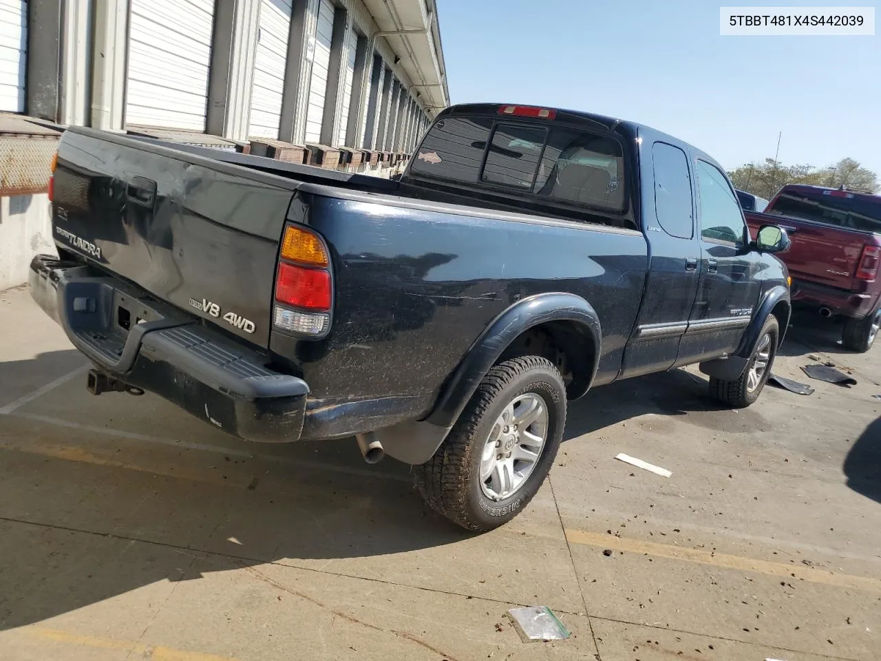 2004 Toyota Tundra Access Cab Limited VIN: 5TBBT481X4S442039 Lot: 71646674