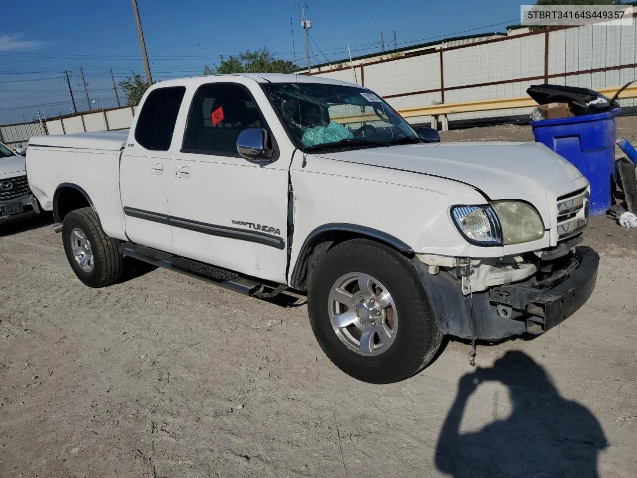 2004 Toyota Tundra Access Cab Sr5 VIN: 5TBRT34164S449357 Lot: 72827014