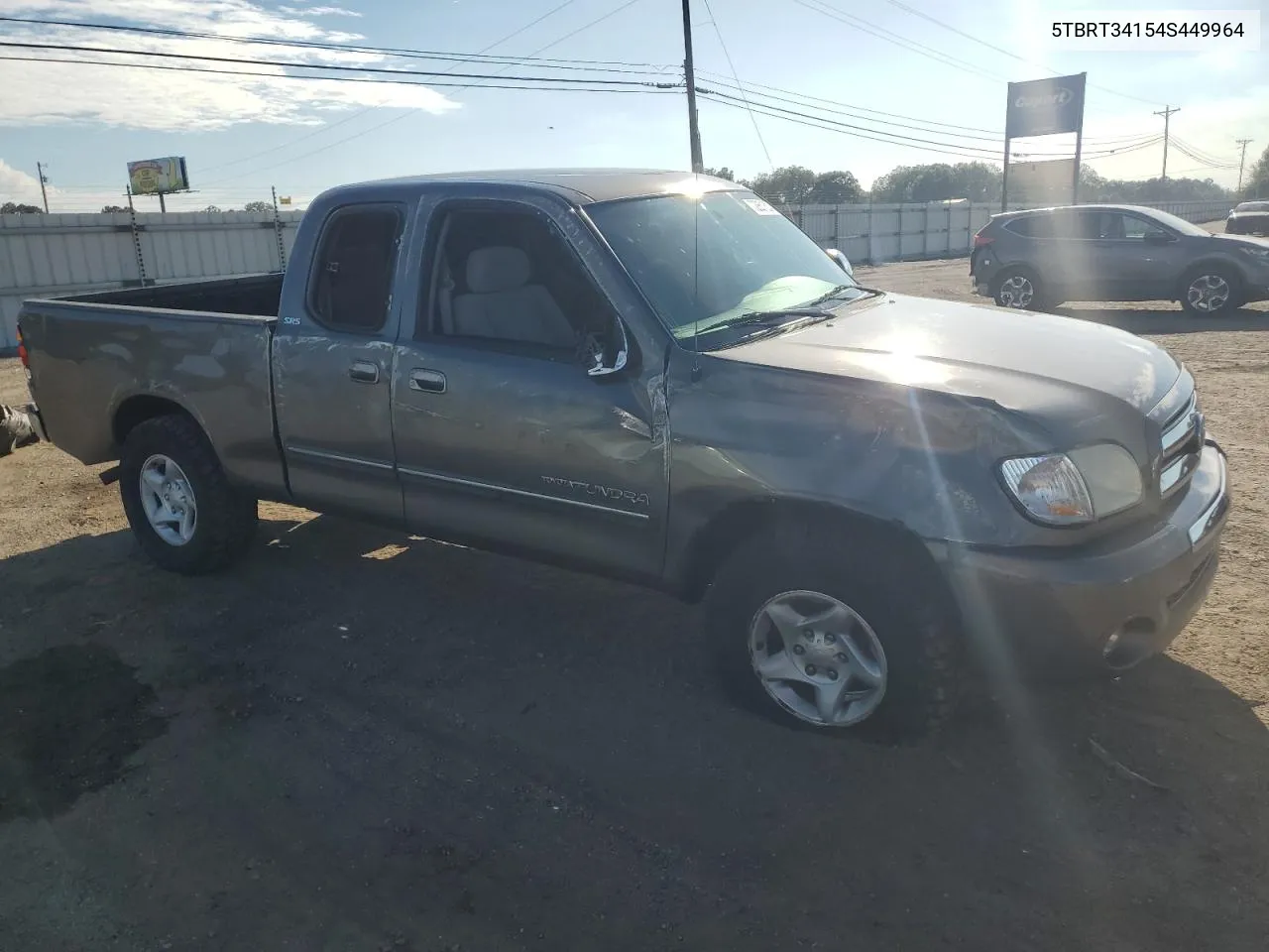 2004 Toyota Tundra Access Cab Sr5 VIN: 5TBRT34154S449964 Lot: 72851824