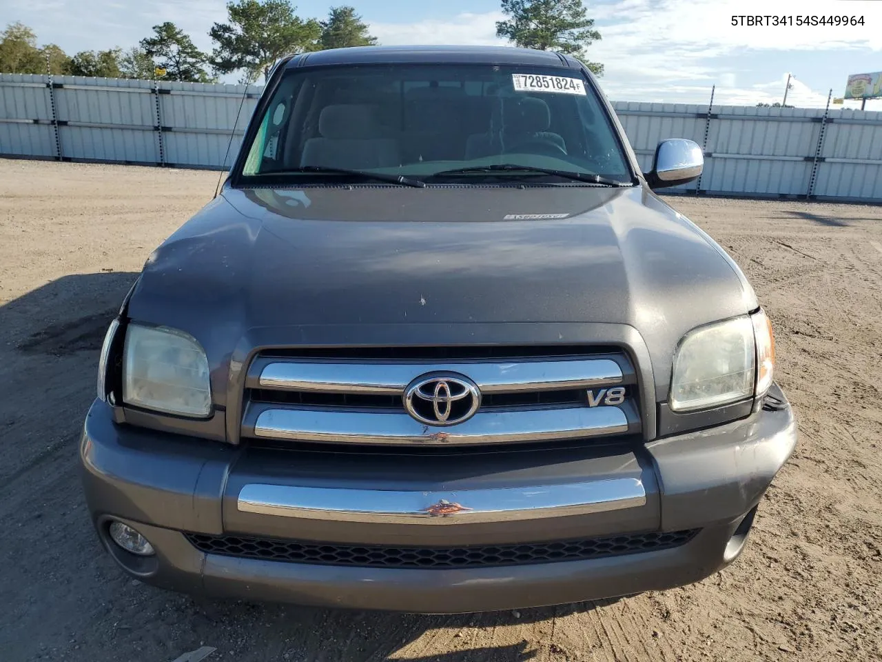 2004 Toyota Tundra Access Cab Sr5 VIN: 5TBRT34154S449964 Lot: 72851824