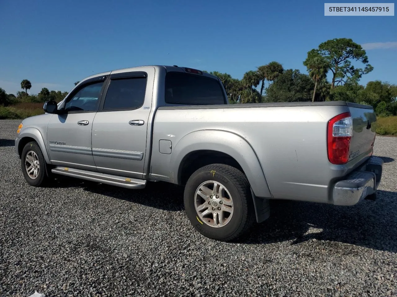 2004 Toyota Tundra Double Cab Sr5 VIN: 5TBET34114S457915 Lot: 73730304