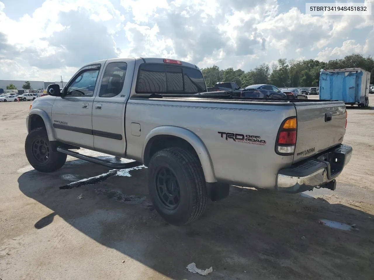 2004 Toyota Tundra Access Cab Sr5 VIN: 5TBRT34194S451832 Lot: 73830604