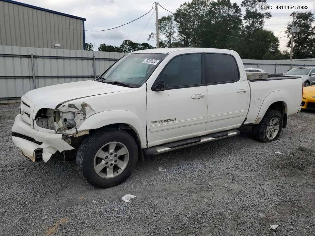 2004 Toyota Tundra Double Cab Limited VIN: 5TBDT48114S451883 Lot: 74250534