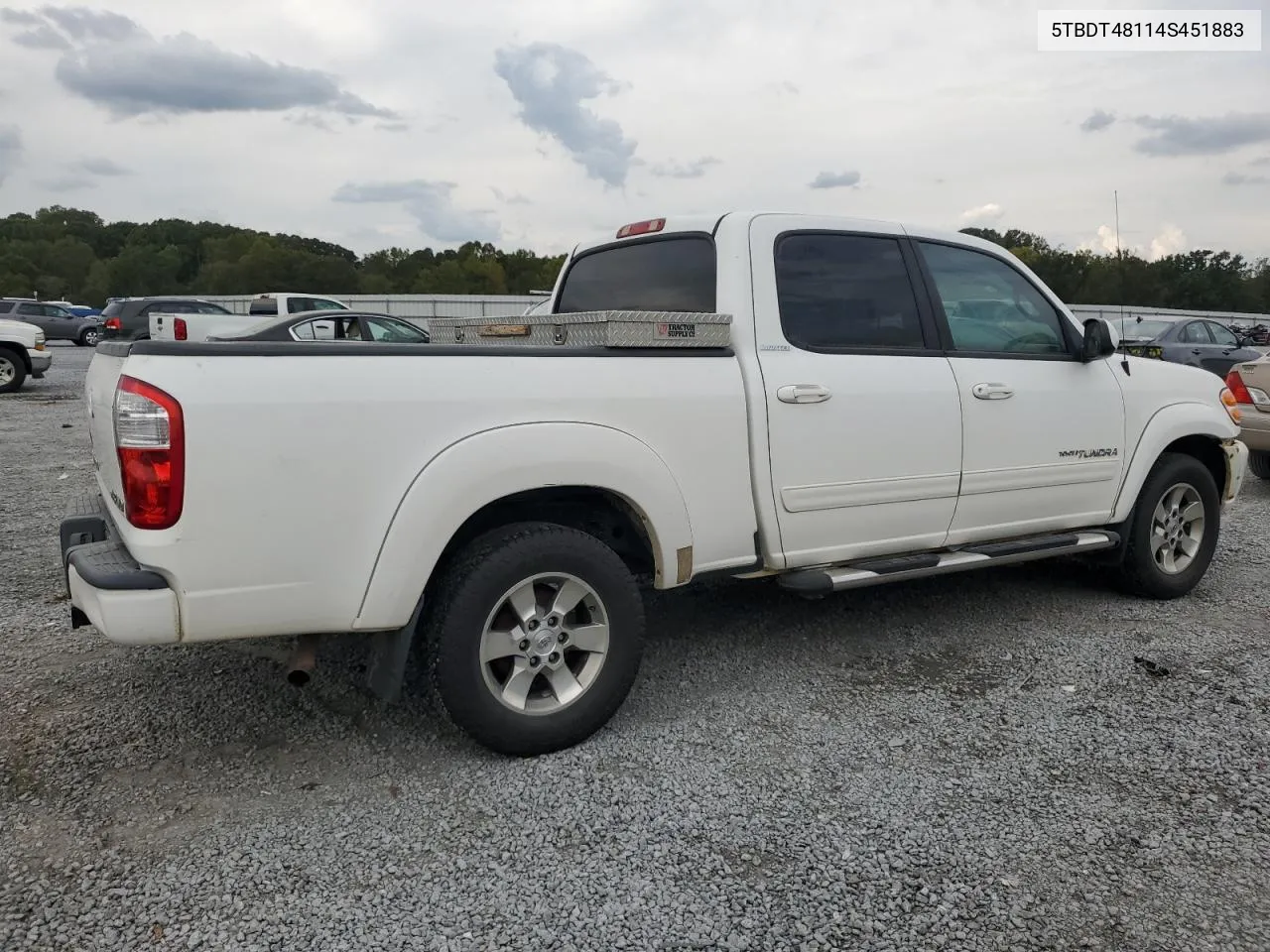 2004 Toyota Tundra Double Cab Limited VIN: 5TBDT48114S451883 Lot: 74250534