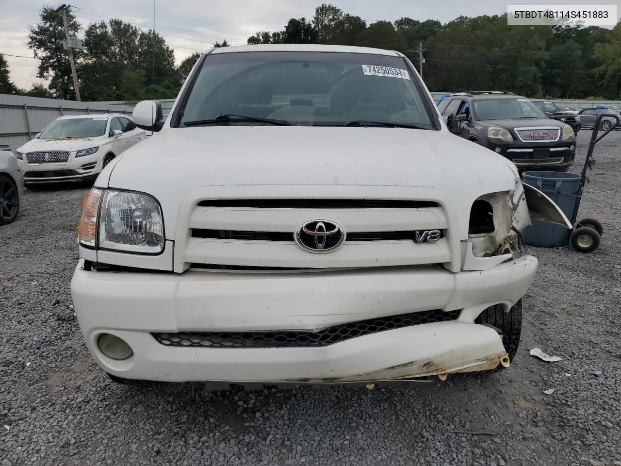 2004 Toyota Tundra Double Cab Limited VIN: 5TBDT48114S451883 Lot: 74250534