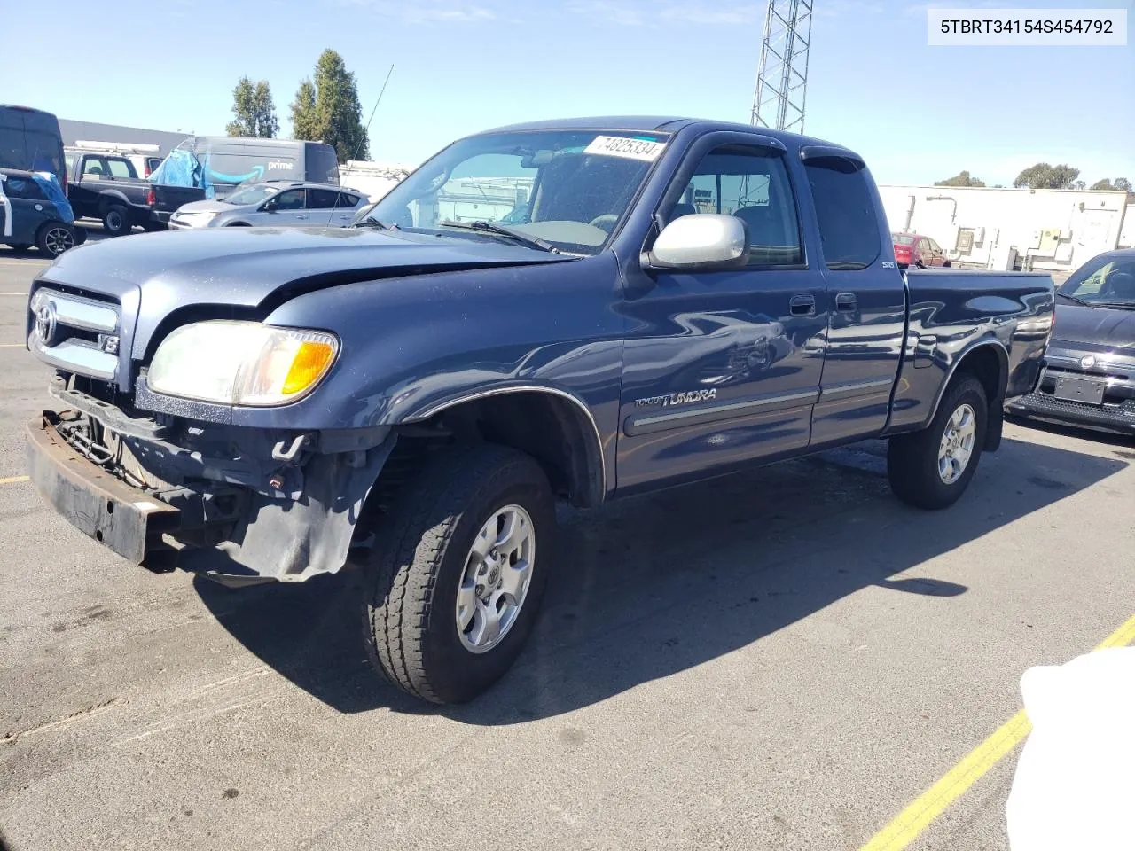 2004 Toyota Tundra Access Cab Sr5 VIN: 5TBRT34154S454792 Lot: 74825334