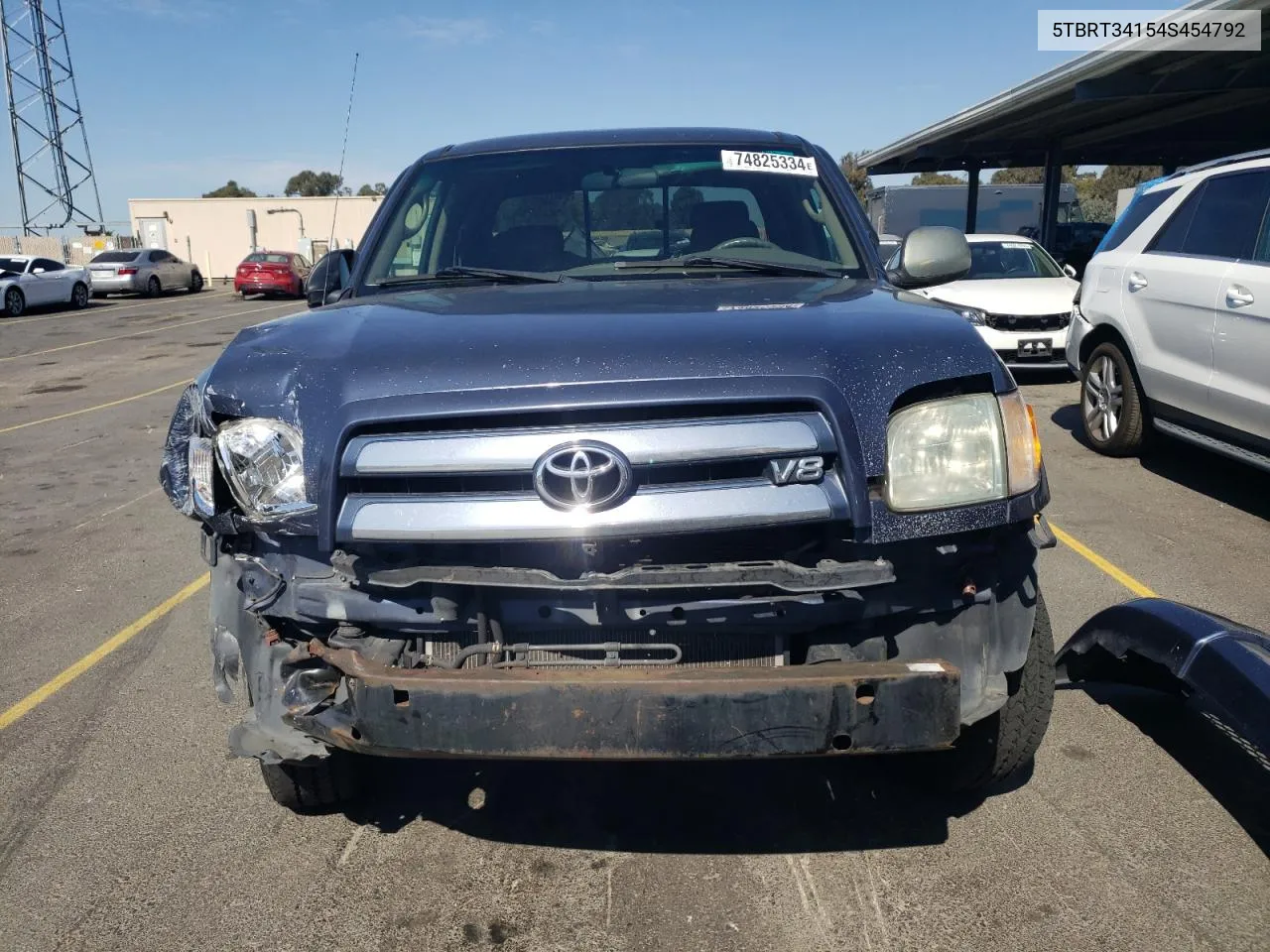 2004 Toyota Tundra Access Cab Sr5 VIN: 5TBRT34154S454792 Lot: 74825334