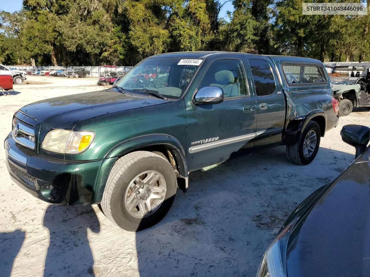 2004 Toyota Tundra Access Cab Sr5 VIN: 5TBRT34104S446096 Lot: 74935744