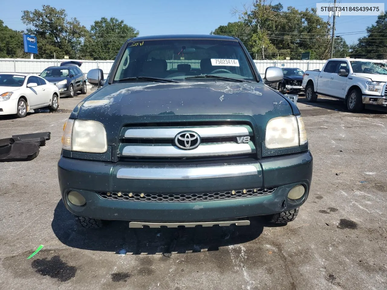 2004 Toyota Tundra Double Cab Sr5 VIN: 5TBET34184S439475 Lot: 75023414