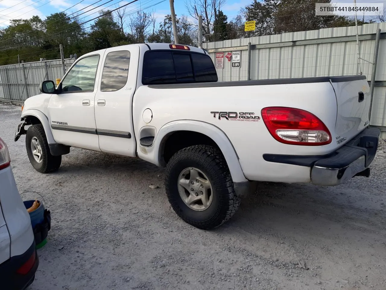 2004 Toyota Tundra Access Cab Sr5 VIN: 5TBBT44184S449884 Lot: 75252514