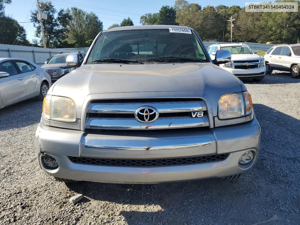 2004 Toyota Tundra Access Cab Sr5 VIN: 5TBRT34154S454324 Lot: 75552604