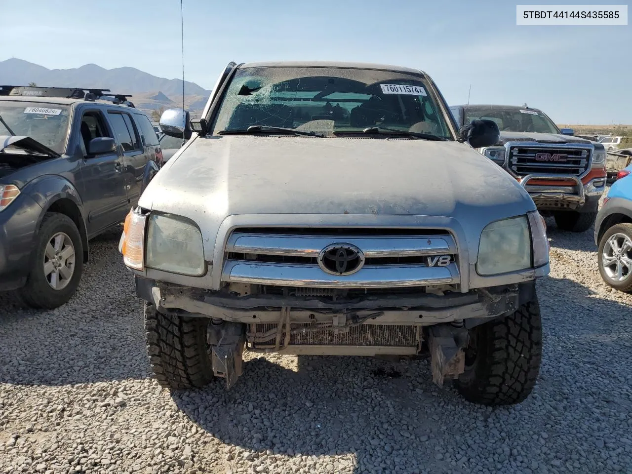 2004 Toyota Tundra Double Cab Sr5 VIN: 5TBDT44144S435585 Lot: 76011574