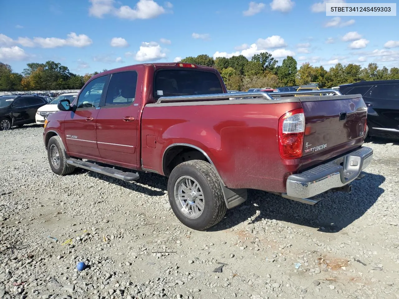 2004 Toyota Tundra Double Cab Sr5 VIN: 5TBET34124S459303 Lot: 76320794