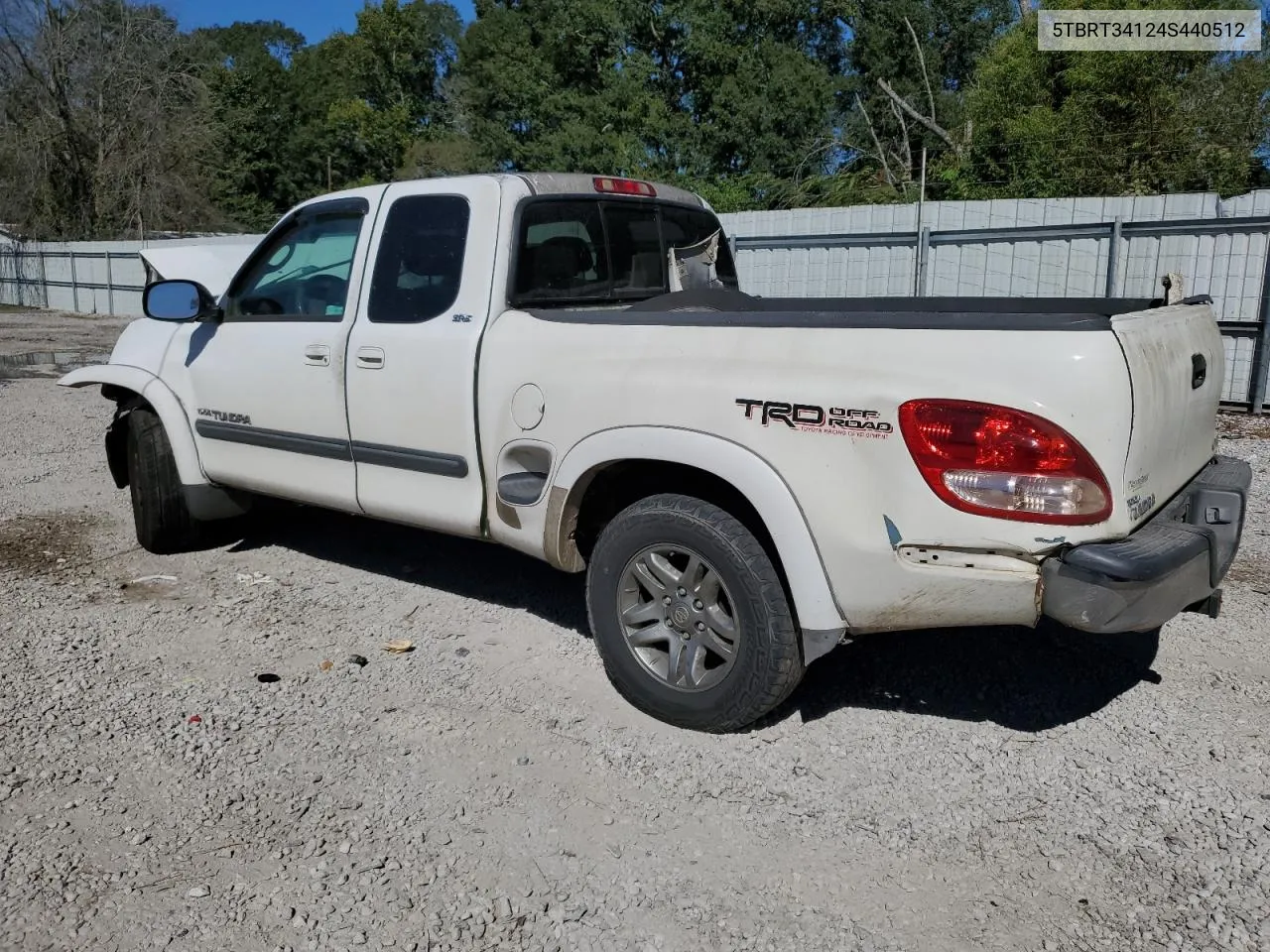 2004 Toyota Tundra Access Cab Sr5 VIN: 5TBRT34124S440512 Lot: 76704014