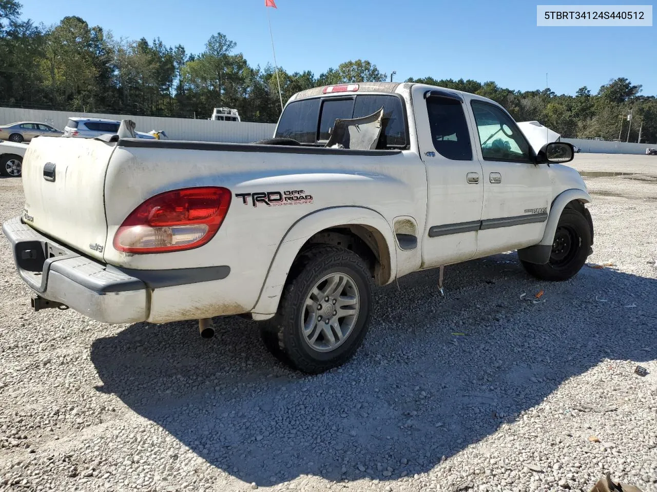 2004 Toyota Tundra Access Cab Sr5 VIN: 5TBRT34124S440512 Lot: 76704014