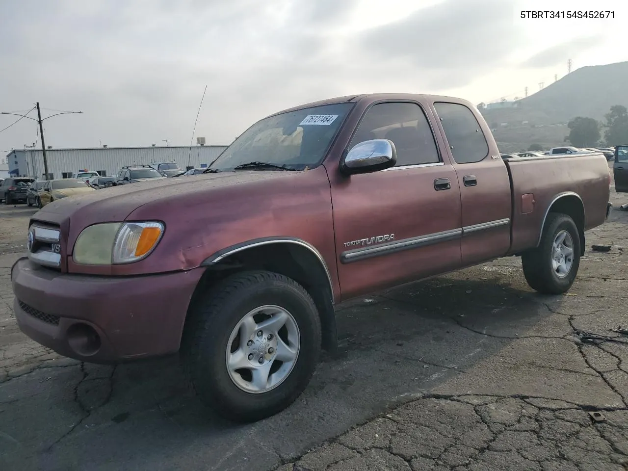 2004 Toyota Tundra Access Cab Sr5 VIN: 5TBRT34154S452671 Lot: 76727464